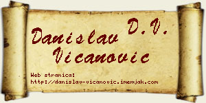 Danislav Vicanović vizit kartica